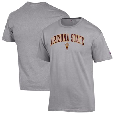  Arizona State Sun Devils Champion Arch Over Logo T-Shirt - Heather Gray